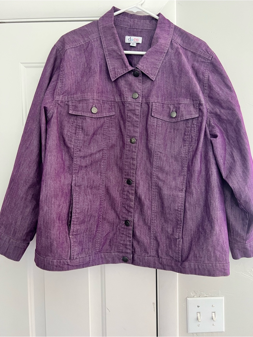 Denim&Co Purple Denim Jacket for Women